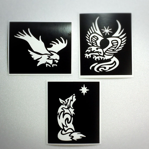 再販 ステンシル 狼・動物セット その他インテリア雑貨 biartya-yuki