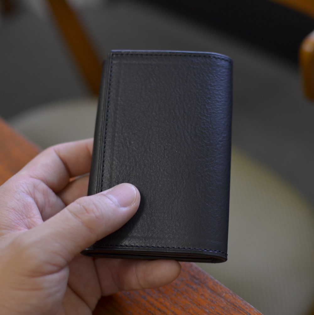 【名入れ可】イタリアンレザー 名刺入れ　ネロ（ブラック）