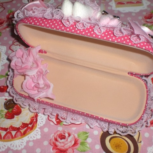 ピンク姫デコ♪姫うさちゃん眼鏡ケース♪ その他ケース