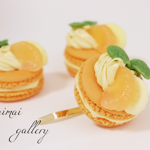 オレンジのポニーフック(ミニ) #押しフルーツ #ドライフラワー