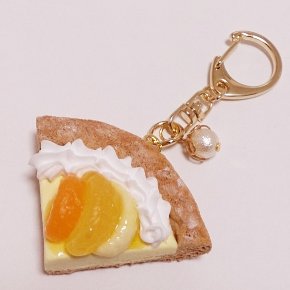 三種の柑橘タルト♡キーホルダー フェイクスイーツ 3枚目の画像