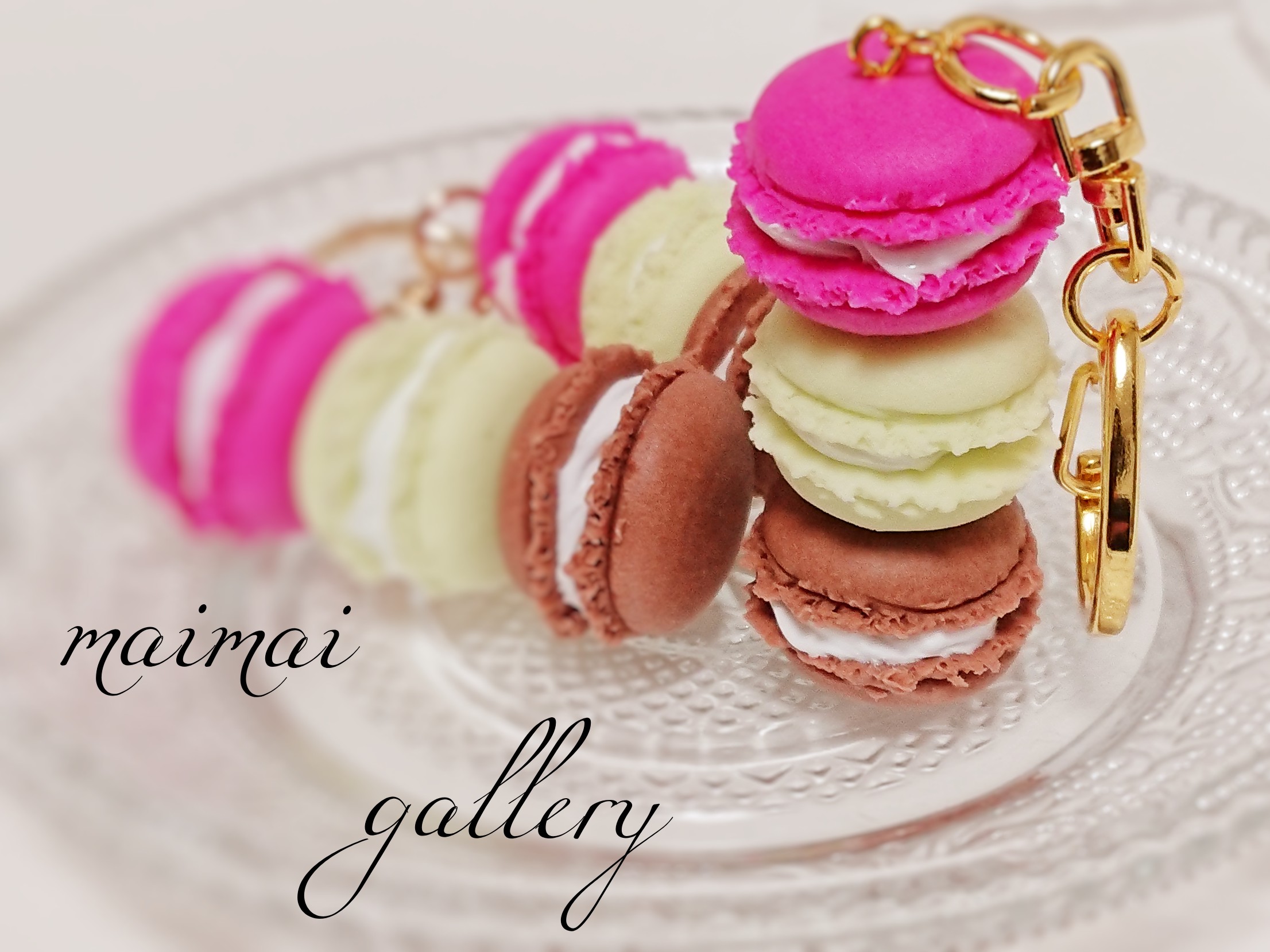 キーホルダー　マカロン　クリームサンド　トゥンカロン　ペパーミントココアクッキー キーホルダー　マカロン　クリームサンド　トゥンカロン　ペパーミントココアクッキー