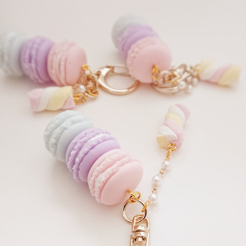 ドリーミーマカロン♡キーホルダー フェイクスイーツ