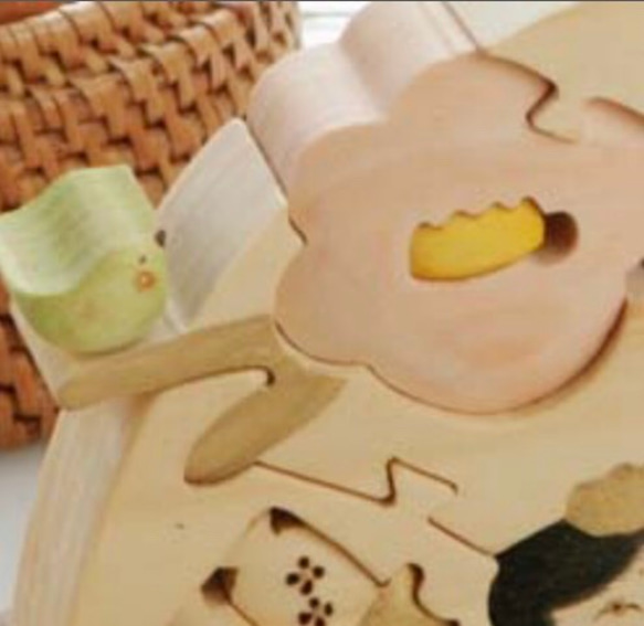 「ひなまつり 」ほのぼの彩色組み木絵−木工ひな人形 5枚目の画像