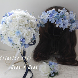 ヘッドドレス、髪飾り　ウェディング　造花　オーダーOK 2枚目の画像