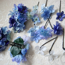 ヘッドドレス、髪飾り　ウェディング　造花　オーダーOK 3枚目の画像