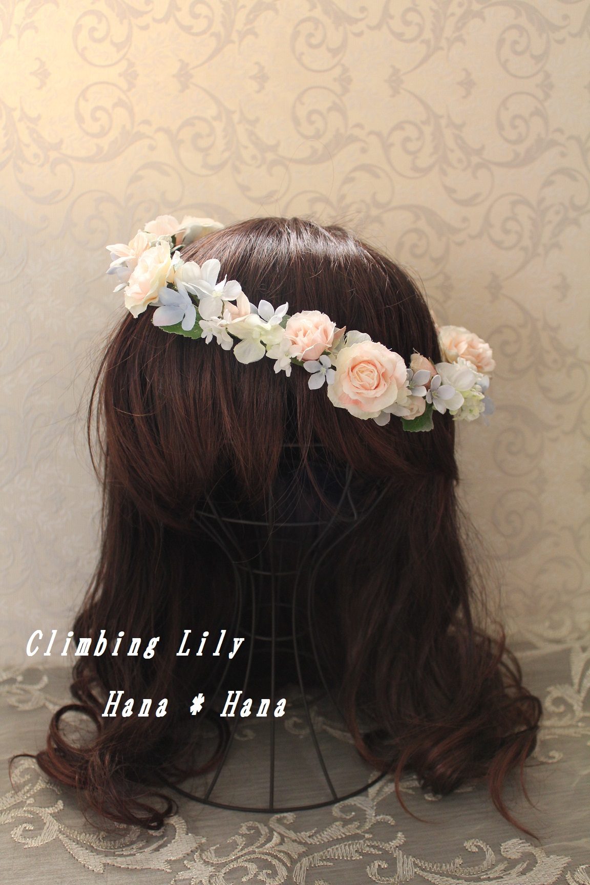 ヘッドドレス、髪飾り　ウェディング　造花　オーダー