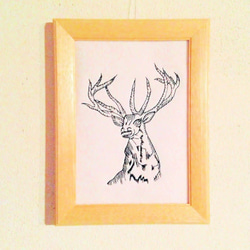 デザイン画刺繍　「deer」 1枚目の画像