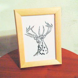 デザイン画刺繍　「deer」 2枚目の画像