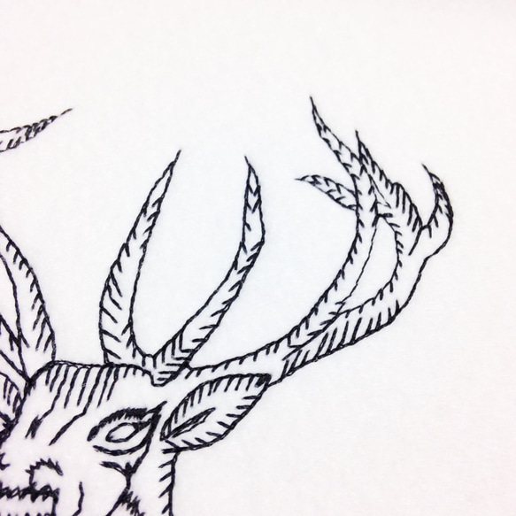 デザイン画刺繍　「deer」 3枚目の画像