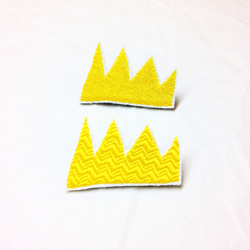刺繍ブローチ　「王冠」 3枚目の画像