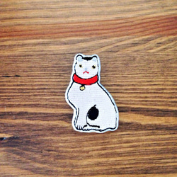 刺繍ブローチ　「鞠子の猫」 1枚目の画像