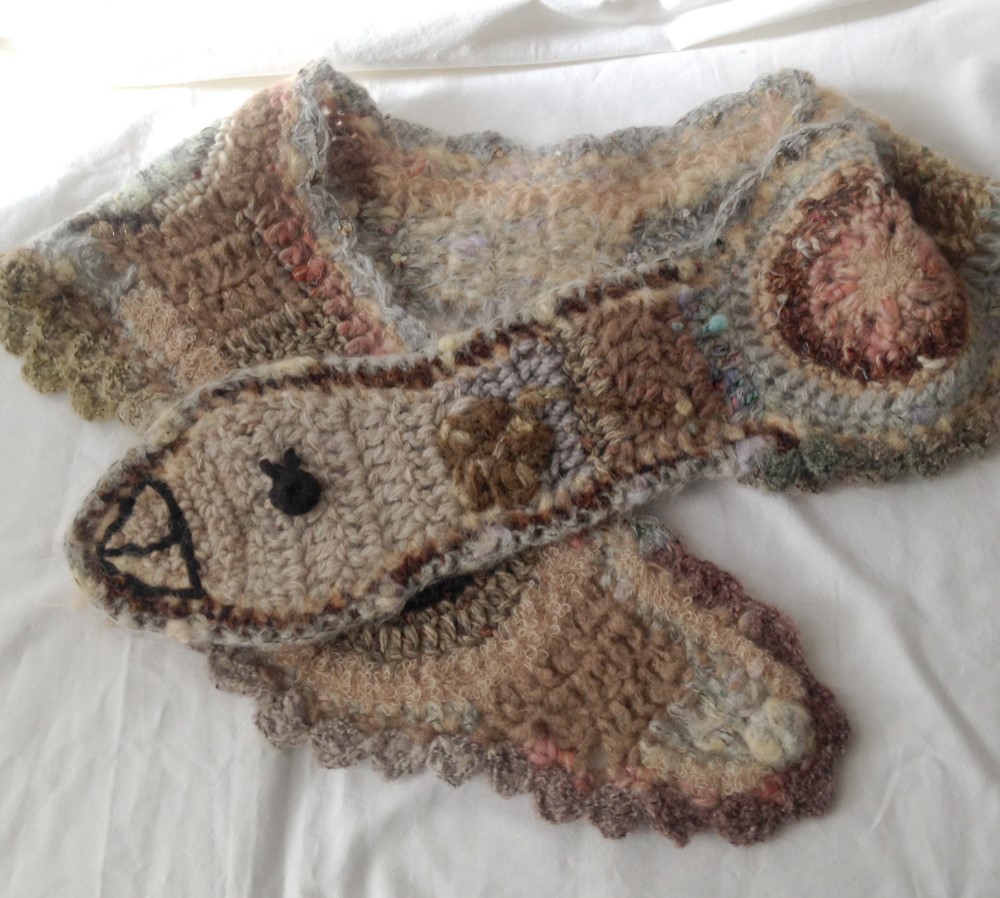 鳥ちゃんマフラー（ベージュ系）セール品