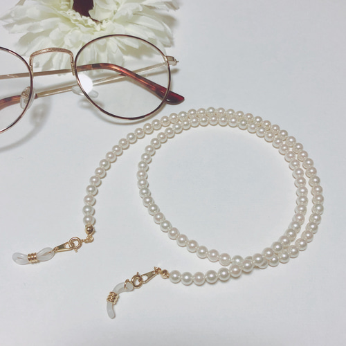 ♪❤️ 　ガラスストーン　パール　マスクチェーン　メガネチェーン 楽天市場】パールチェーン マスク チェーン R-days メガネ