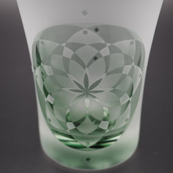 曼荼羅（マンダラ）なタンブラー グラス　緑色 2枚目の画像