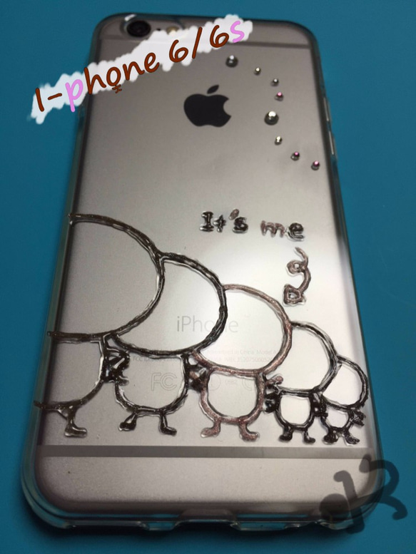 It's meｰバイカラー茶色ピンクスマホケースiphone6/iphone6s対応 3枚目の画像