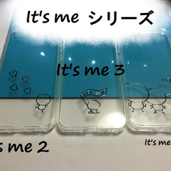 It's me 2 -ハートでるんるんver.-バイカラー黒ピンク 　iphone6/iphone6s対応 4枚目の画像