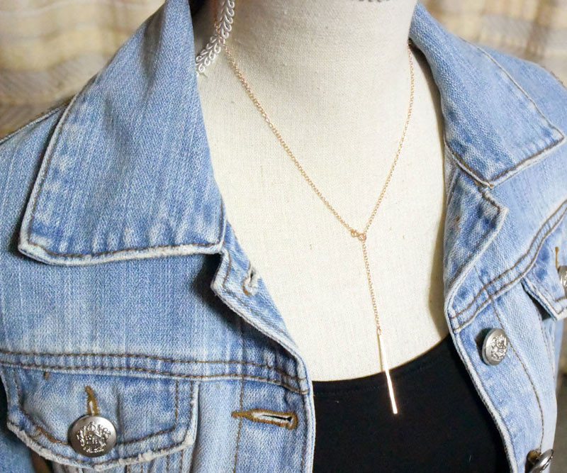 14KPGF■PGインフィニティ∞&ラインスティック ラリアットネックレス[ yrna-ne-012]