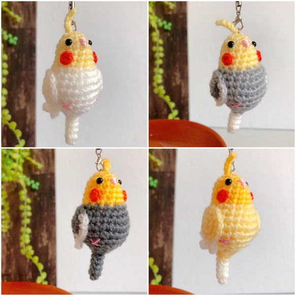 まめっこインコ（オカメインコ） あみぐるみ あみぐるみ屋mippo 通販