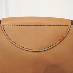 hand stitch + umber leather shoulder bag 5枚目の画像