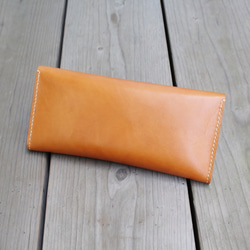 hand stitch + umber leather clutch bag 5枚目の画像
