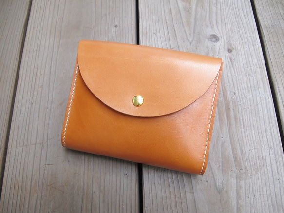 hand stitch + umber leather square clutch bag 1枚目の画像