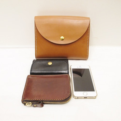 hand stitch + umber leather square clutch bag 5枚目の画像