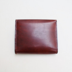 hand stitch + antique brown leather square clutch bag 4枚目の画像