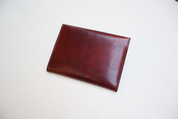 hand stitch + antique brown leather clutch bag 4枚目の画像