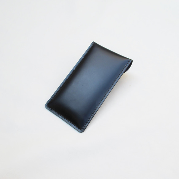 hand stitch + black leather iPhone7 Plus case 5枚目の画像
