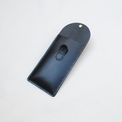 hand stitch + black leather iPhone7 Plus case 6枚目の画像
