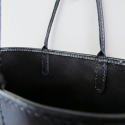 hand stitch + black leather tote bag 8枚目の画像