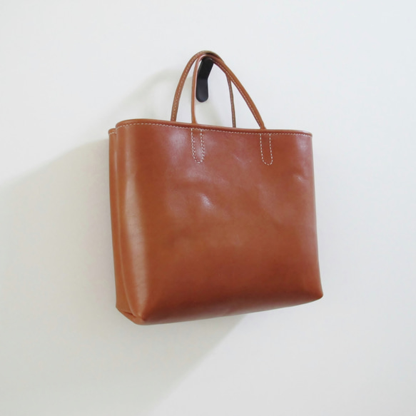 hand stitch + umber leather tote bag 7枚目の画像