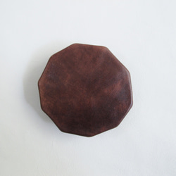 antique brown leather coin case 6枚目の画像