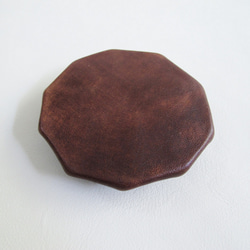 antique brown leather coin case 7枚目の画像