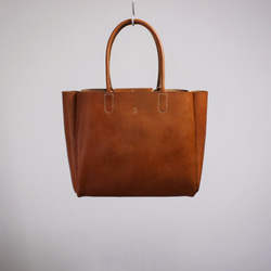 hand stitch + umber leather tote bag 6枚目の画像