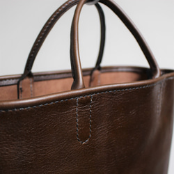 hand stitch + dark brown leather tote bag 9枚目の画像