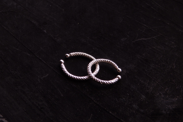 kumihimo ear cuff/ring 6枚目の画像