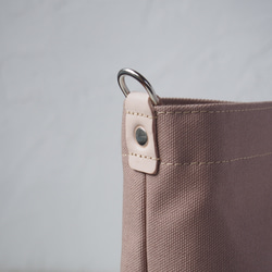 [M size]帆布和皮革製成的單肩包#配色方案（棕色） 第5張的照片