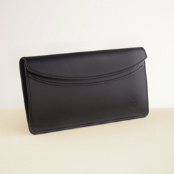 薄い軽い使いやすい! スリムな財布#ブラック 1枚目の画像