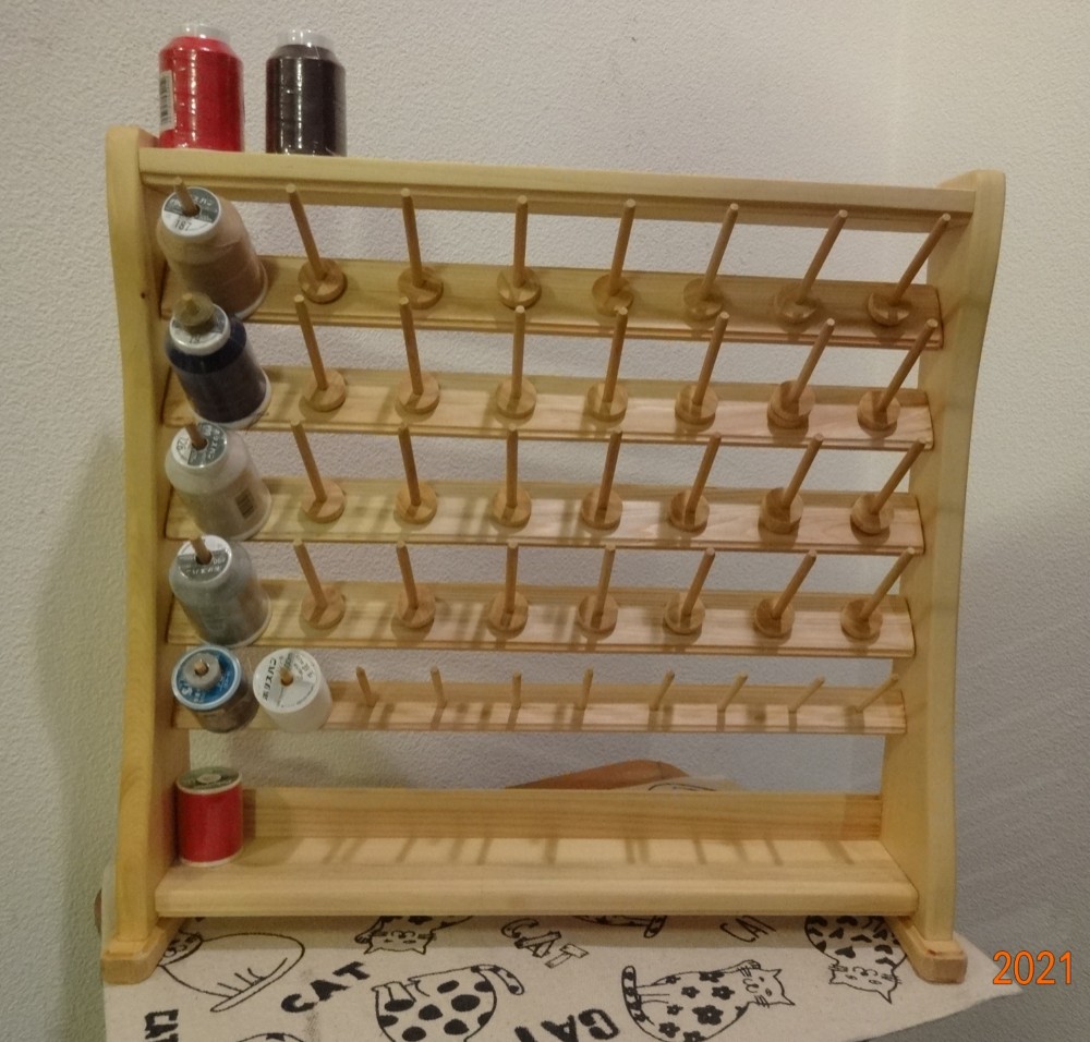 シンプルワイド糸立て　ロックミシン糸巻き　５段タイプ