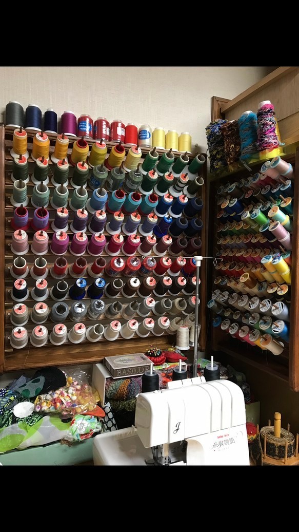 ロックミシン糸巻き糸立てラック　1　9段 99本 シンプルスタイル 2枚目の画像