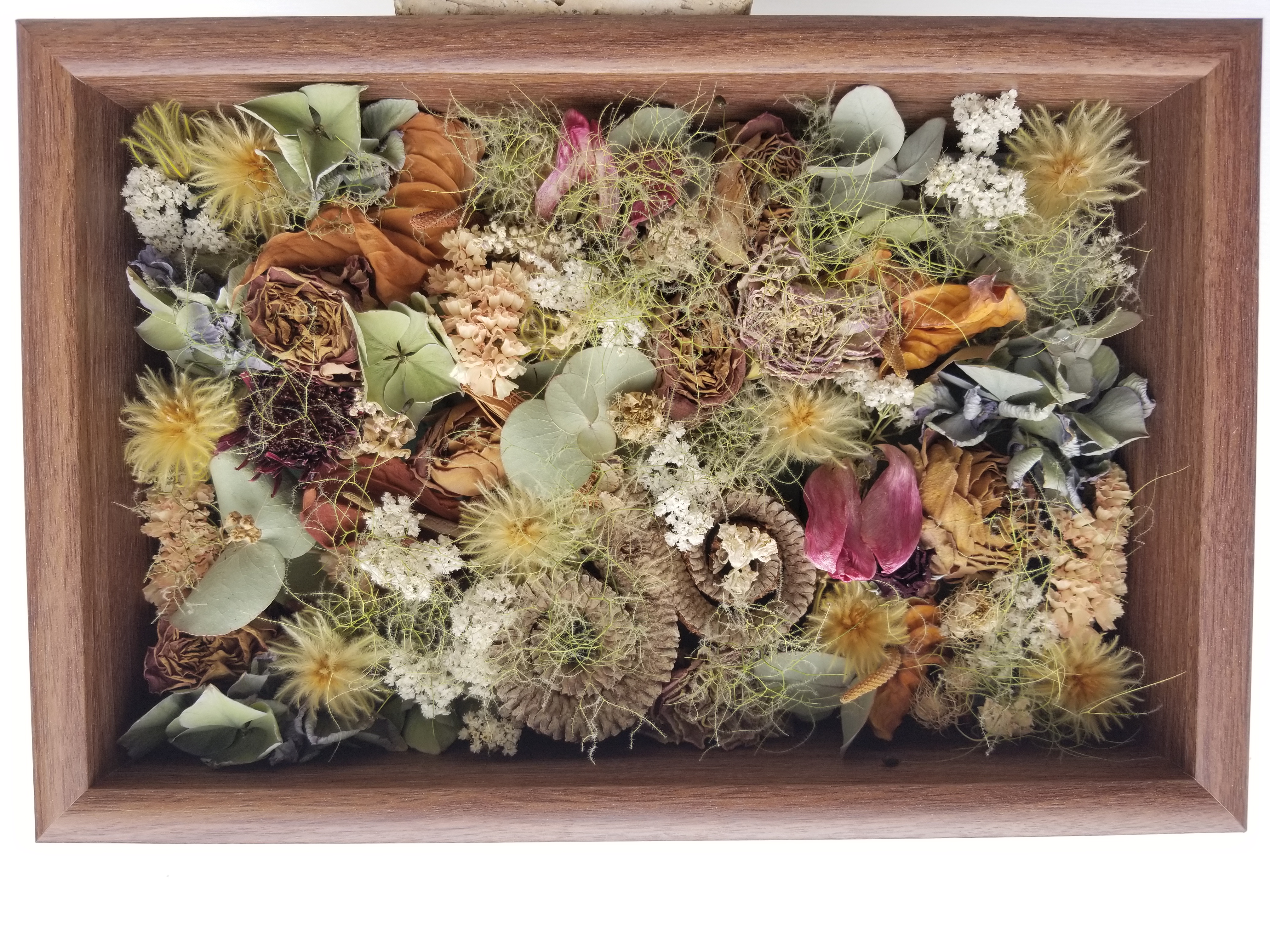 ドライフラワーのフレームアレンジ　No.2[受注制作可能です]