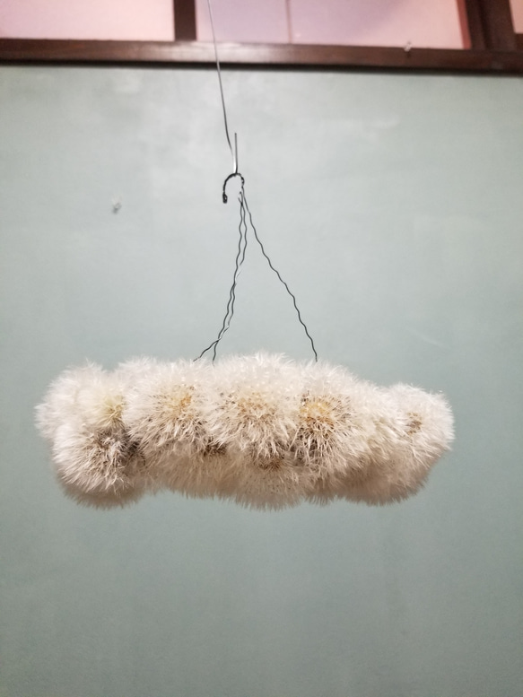 タンポポの綿毛のハンギングリース 2枚目の画像