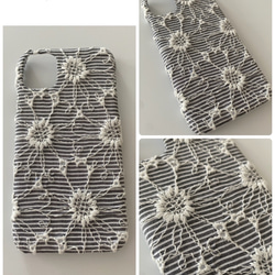 可憐なフラワーボーダーレース　iPhoneケース 4枚目の画像