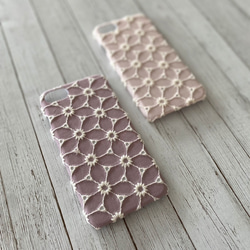 果子露色 ♡ 刺繡花瓣蕾絲 iPhone 手機殼 第5張的照片