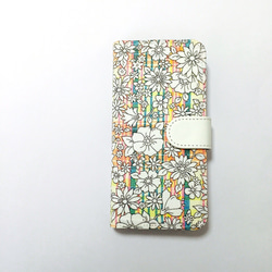 筆記本型粉彩花卉iPhone手機殼 第1張的照片