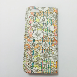 筆記本型粉彩花卉iPhone手機殼 第5張的照片