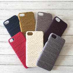 添加了新顏色 ♡ 全 7 種顏色艾倫圖案風格針織 iPhone 手機殼 第1張的照片