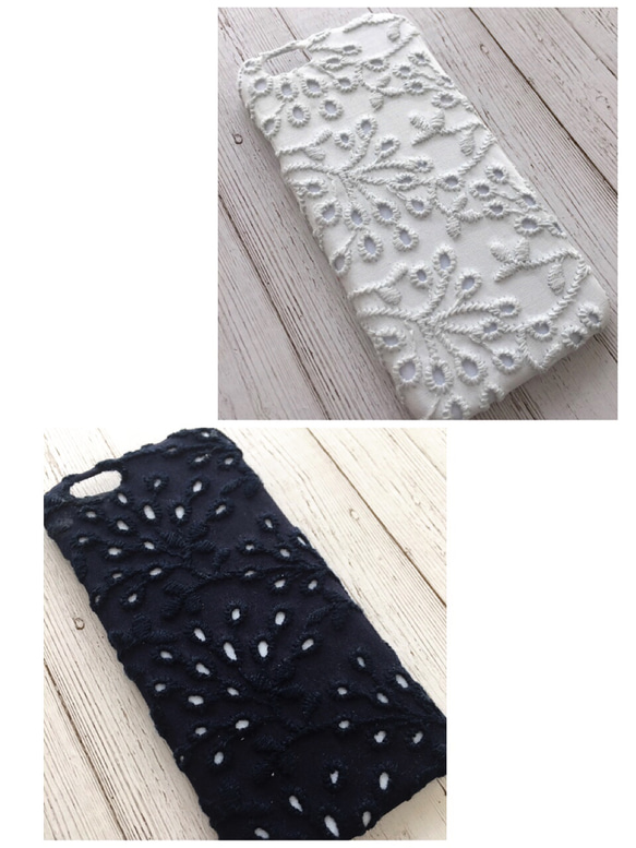 ツリー刺繍レース iPhoneケース 5枚目の画像